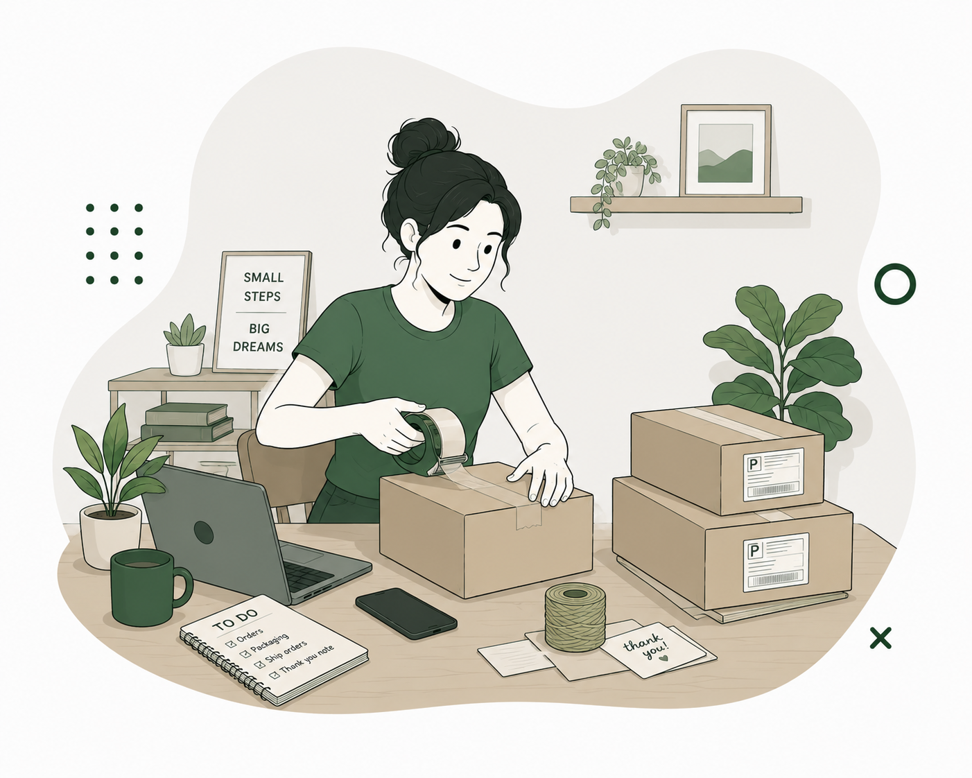 Side hustler tracking income, costs, and profit