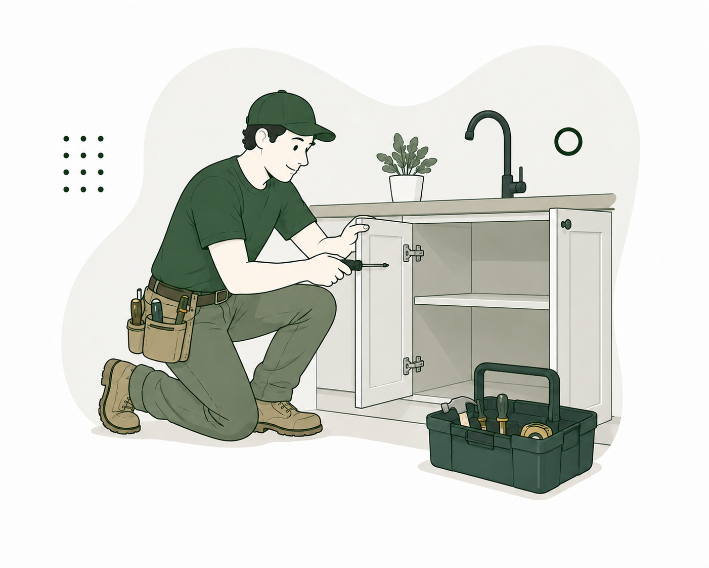 Handyman tracking materials, time, and job profit