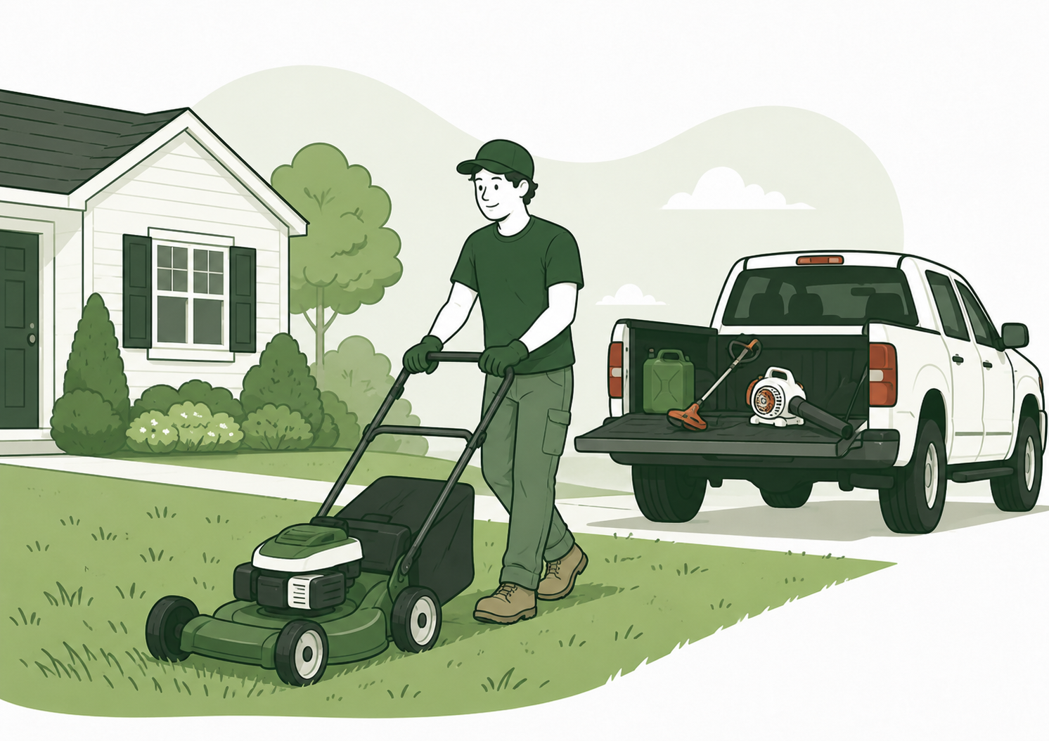 Lawn care operator tracking profitable route work